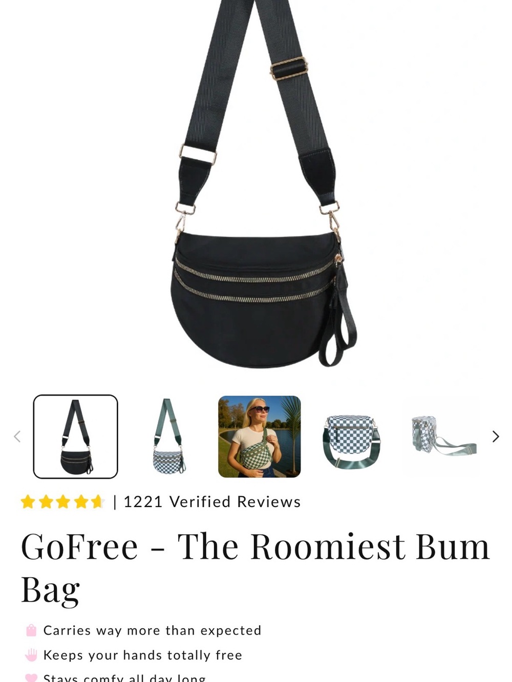 EMMAFY Black Woven Leather Crossbody Bag with Striped Strap - Picture 2 of 6